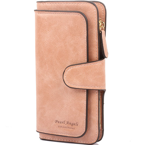 Pearl Angeli RFID Blocking Ladies Soft Vegan Leather Purse Large Tri-fold Womens Wallet with Card Holder