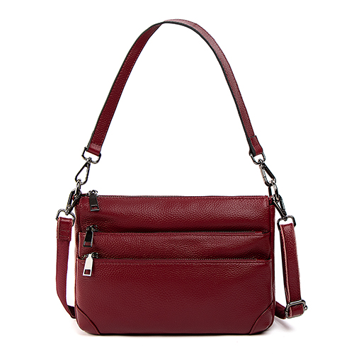 Pearl Angeli Crossbody Bag for Women Leather Shoulder Bag Multi-Pocket Messenger Bag Ladies Purse Travel Handbag
