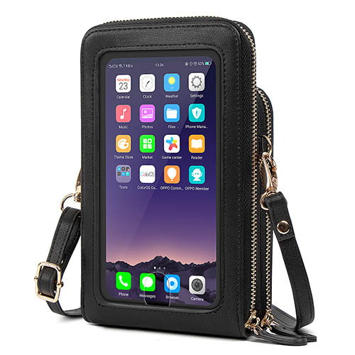 Pearl Angeli Small Crossbody Phone Bag, Touch Screen Cellphone Wallet Purse Shoulder Bag Ladies Handbag Travel