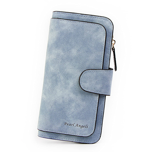 Pearl Angeli Damen Geldbörse aus weichem echtem Leder, RFID-Blockierung, große Kapazität, dreifach gefaltet, Multi-Kartenhalter, Organizer, Damen-Clutch