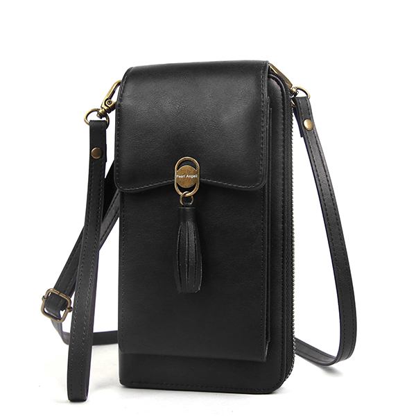 Crossbody Phone Bag Wallet RFID Womens Wallet Small Handbag Zipper Around Cellphone Credit Card Purse with Tassel