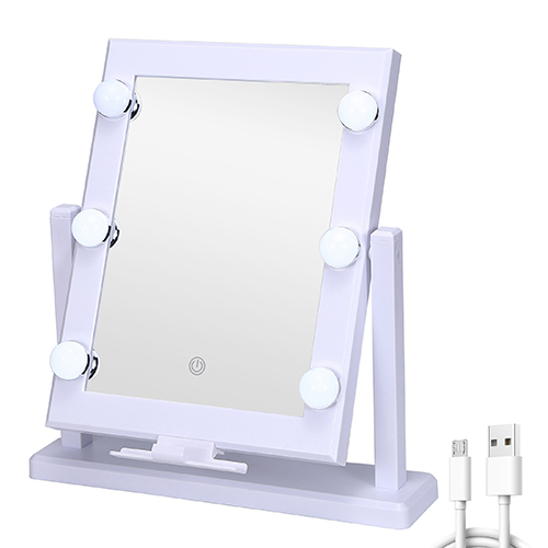 Pearl Angeli Makeup Mirror with Lights, Hollywood Lighted Vanity Mirror, LED Comestic Mirror with Touch Control(White)