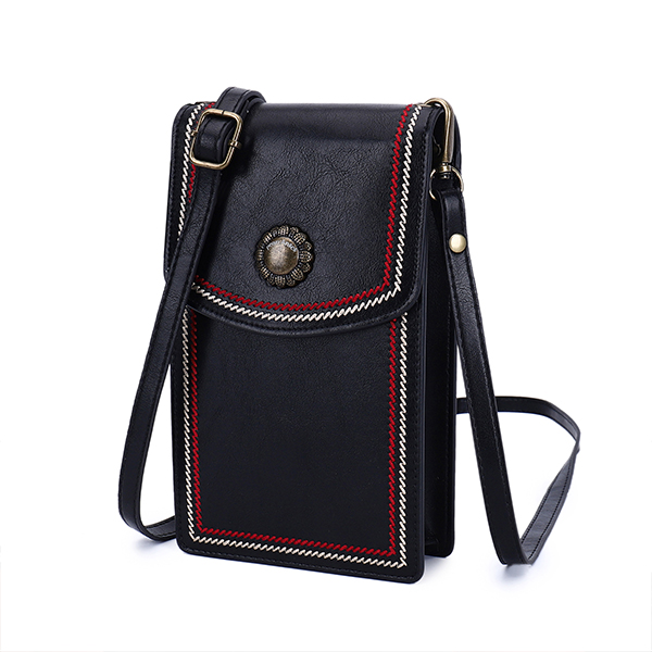 Pearl Angeli Crossbody Phone Bag RFID Womens Wallet Small Handbag PU Leather Mini Shoulder Bag with Adjustable Strap